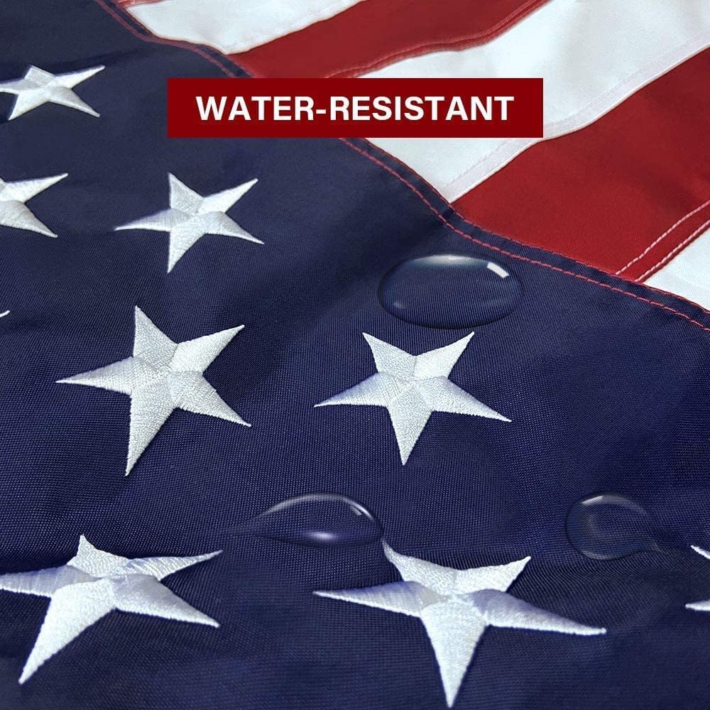 American Flag Boat Flag 12x18 Inches Embroidered Stars, Sewn Stripes, Boat Flags with 2 Brass Grommets Polyester US Flag long Lasting Outdoor Banner for Marine Yacht UTV