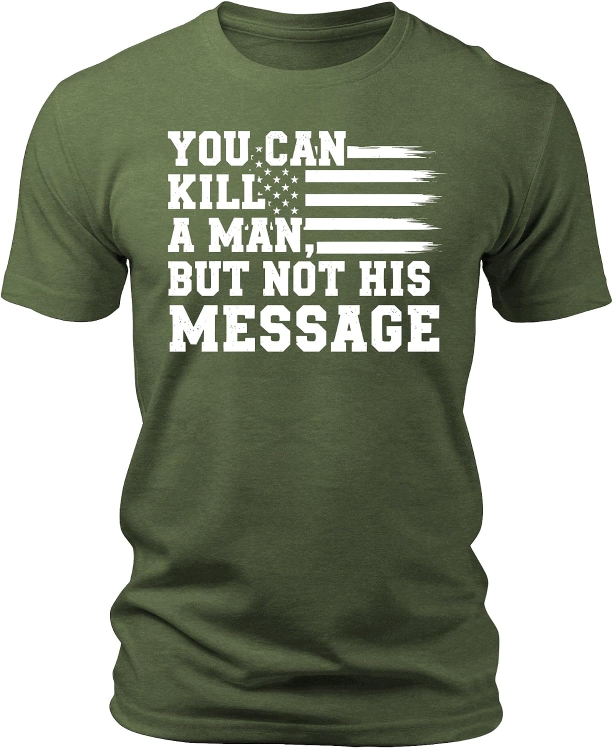 If Genders Confuse You Go Milk a Bull Shirt Funny Patriotic USA Flag Graphic Tee Front Back Print