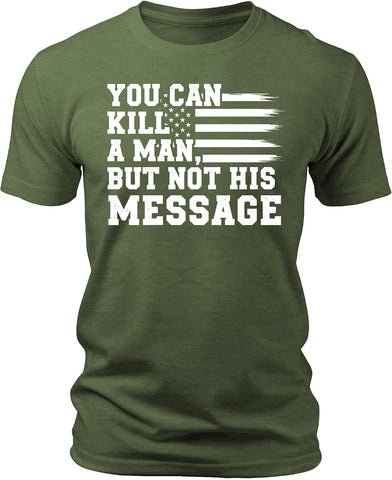 If Genders Confuse You Go Milk a Bull Shirt Funny Patriotic USA Flag Graphic Tee Front Back Print