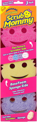 Scrub Mommy Kitchen Sponges - Dual-Sided Dish Sponges for Scrubbing - Non-Scratch Cleaning Sponges for Washing Dishes, Bathroom & Multi-Surface Cleaning - Online Exclusive (3 Count)