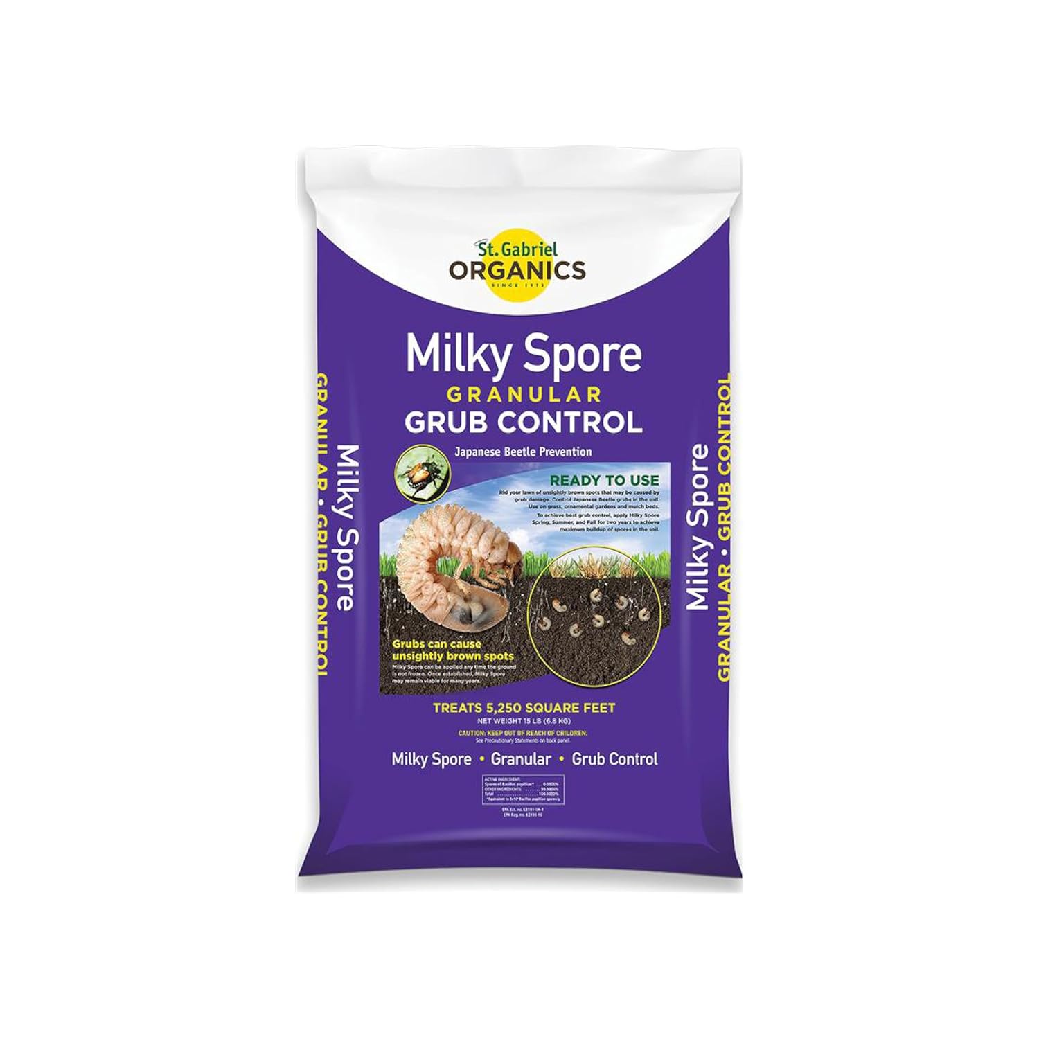 St. Gabriel Organics Milky Spore Granular Grub Control, 15lb