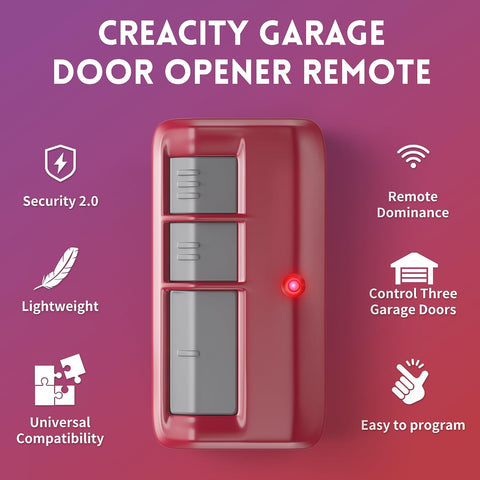 2 for Chamberlain LiftMaster Craftsman Garage Door Opener Remote 893LM 893Max 971LM Universal, Red