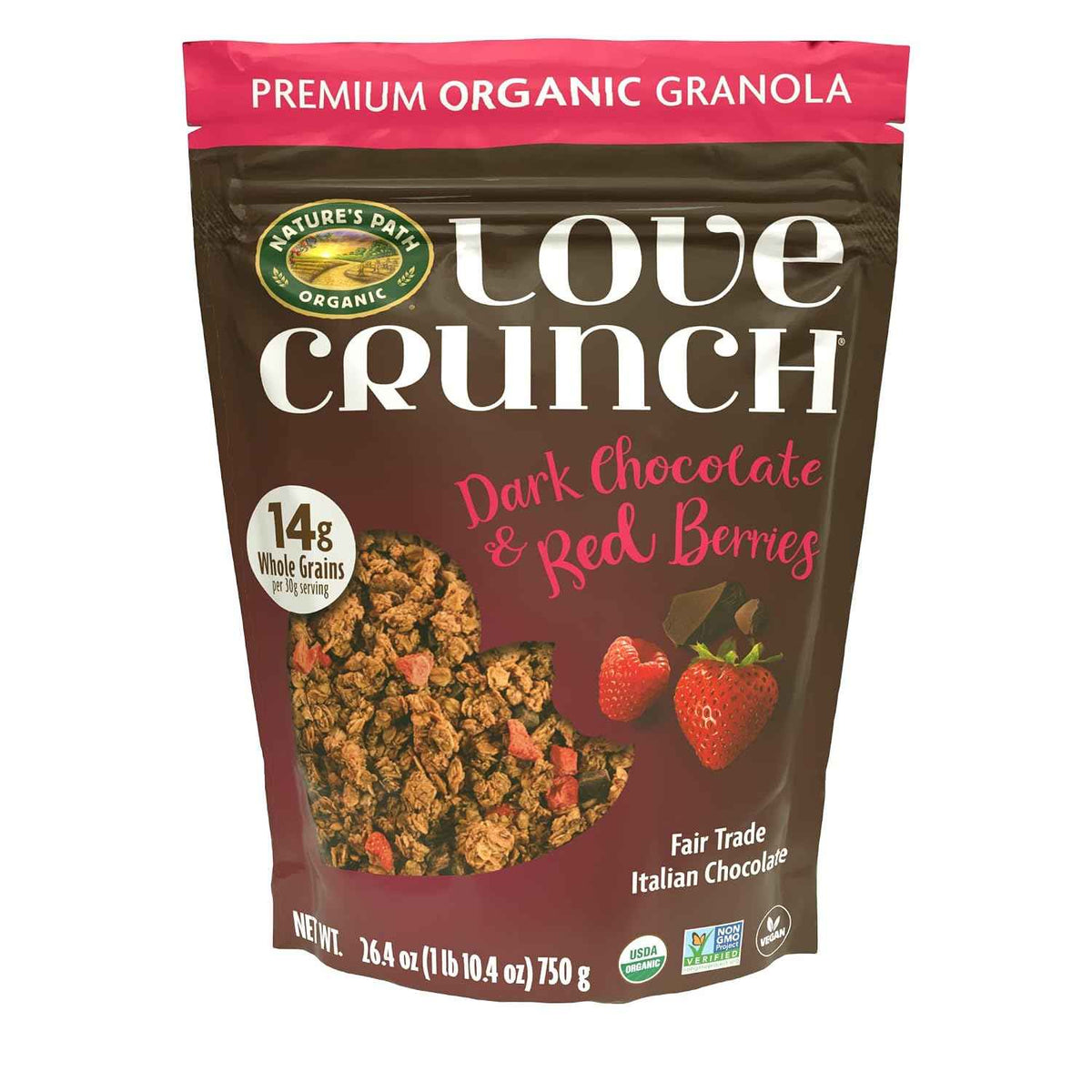 Love Crunch Dark Chocolate & Red Berries Granola, 26.4 oz (Pack of 6)