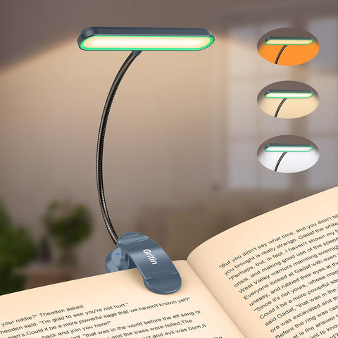 Gritin Rechargeable Book Light for Reading in Bed with 19 LED