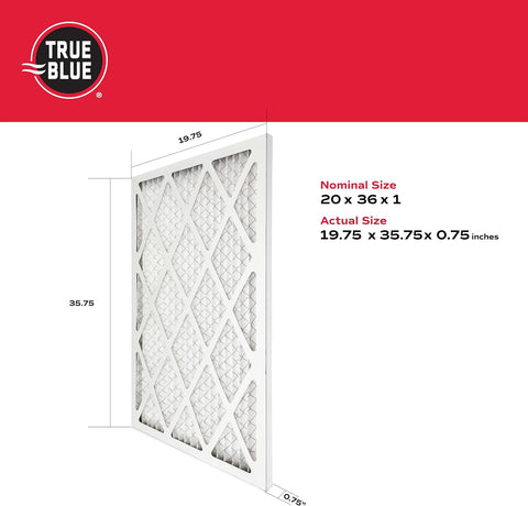 True Blue Allergen 20x36x1 Air Filter , MERV 11, 4-Pack