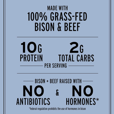 EPIC Provisions Bison Beef Sea Salt & Pepper Bars, Gluten-Free, 12 ct | 100% Grass-Fed Bison & Beef Blend, Paleo Friendly, 10g Protein & 2g Carbs per Bar, Low Sugar