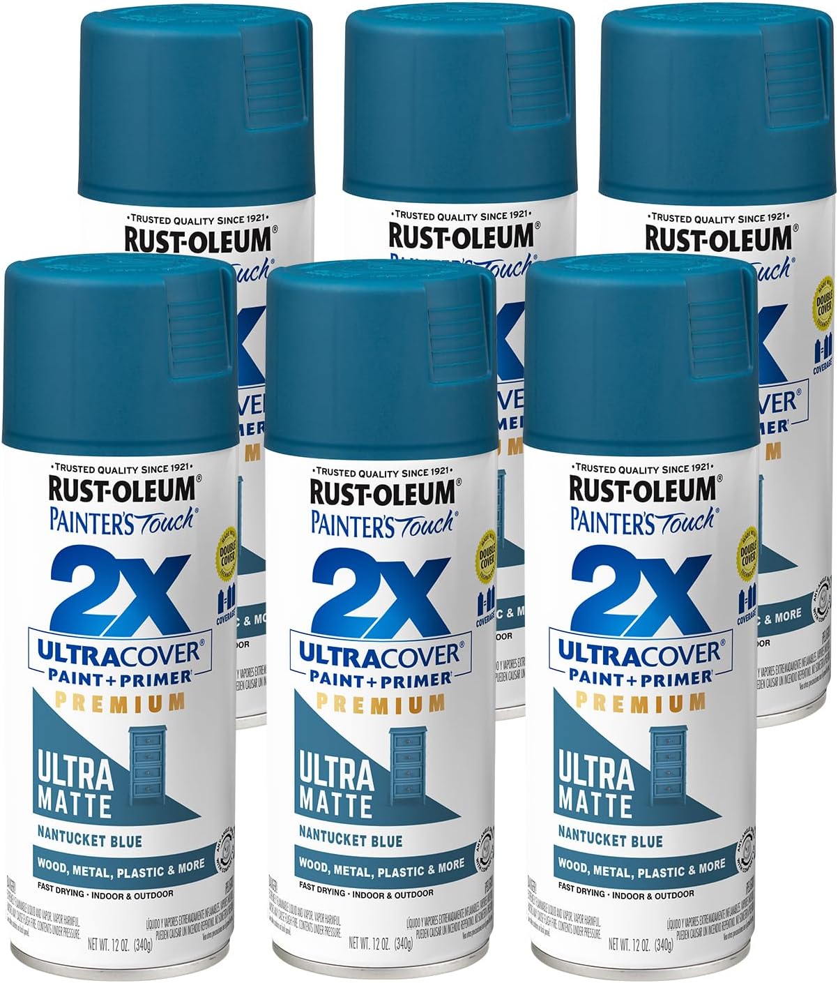 Rust-Oleum Painter's Touch 2X Ultra Cover Spray Paint, Nantucket Blue