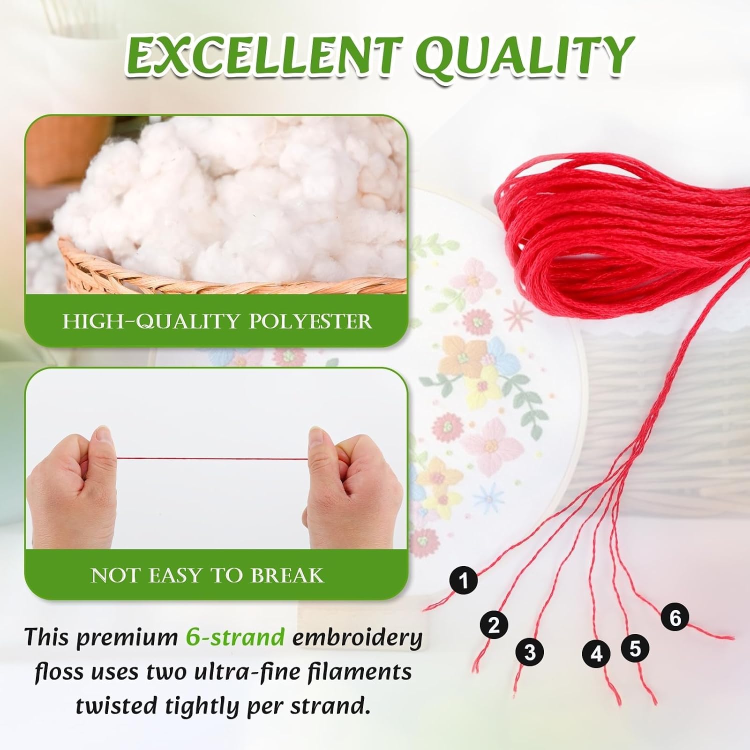 LOVIMAG Embroidery Thread 180pcs Friendship Bracelet String Floss Kit Yarn