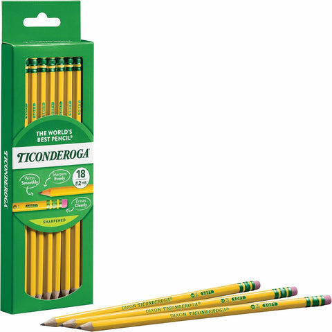 Ticonderoga Wood-Cased Pencils, Pre-Sharpened
