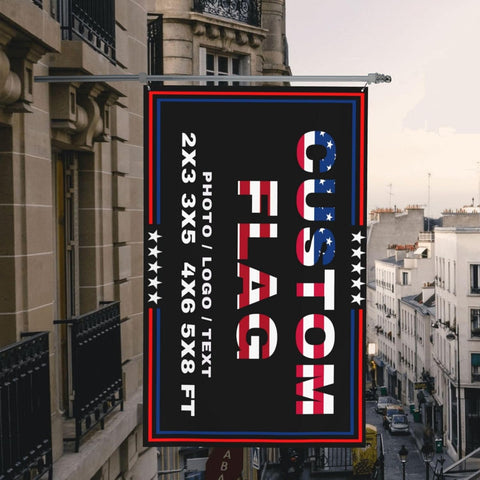 Custom Flag 3x5 Ft - Custom American Flag with Photo/Text/Logo, Personalized Flags Poster Banners for Indoor Outdoor Decoration