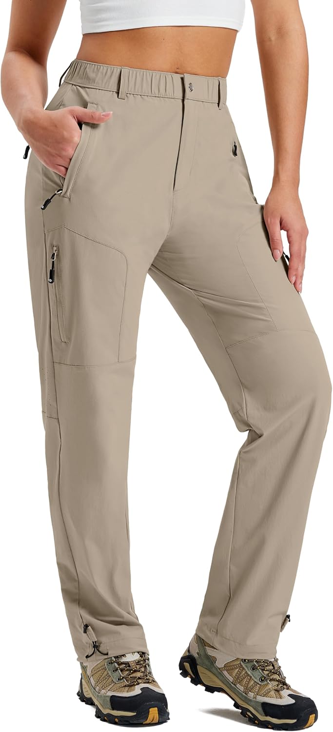 MoFiz Women's Hiking Cargo Pants UPF50 Lightweight Quick Dry with 5 Pockets
