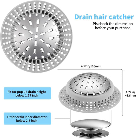 Aluvor Bathtub Drain Hair Catcher Shower Drain Cover Sink Drain Protector