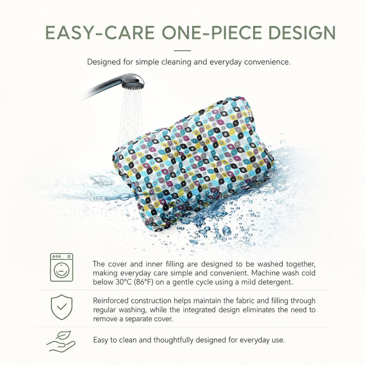 Soft Hypoallergenic Head Support Organic Cotton Machine Washable