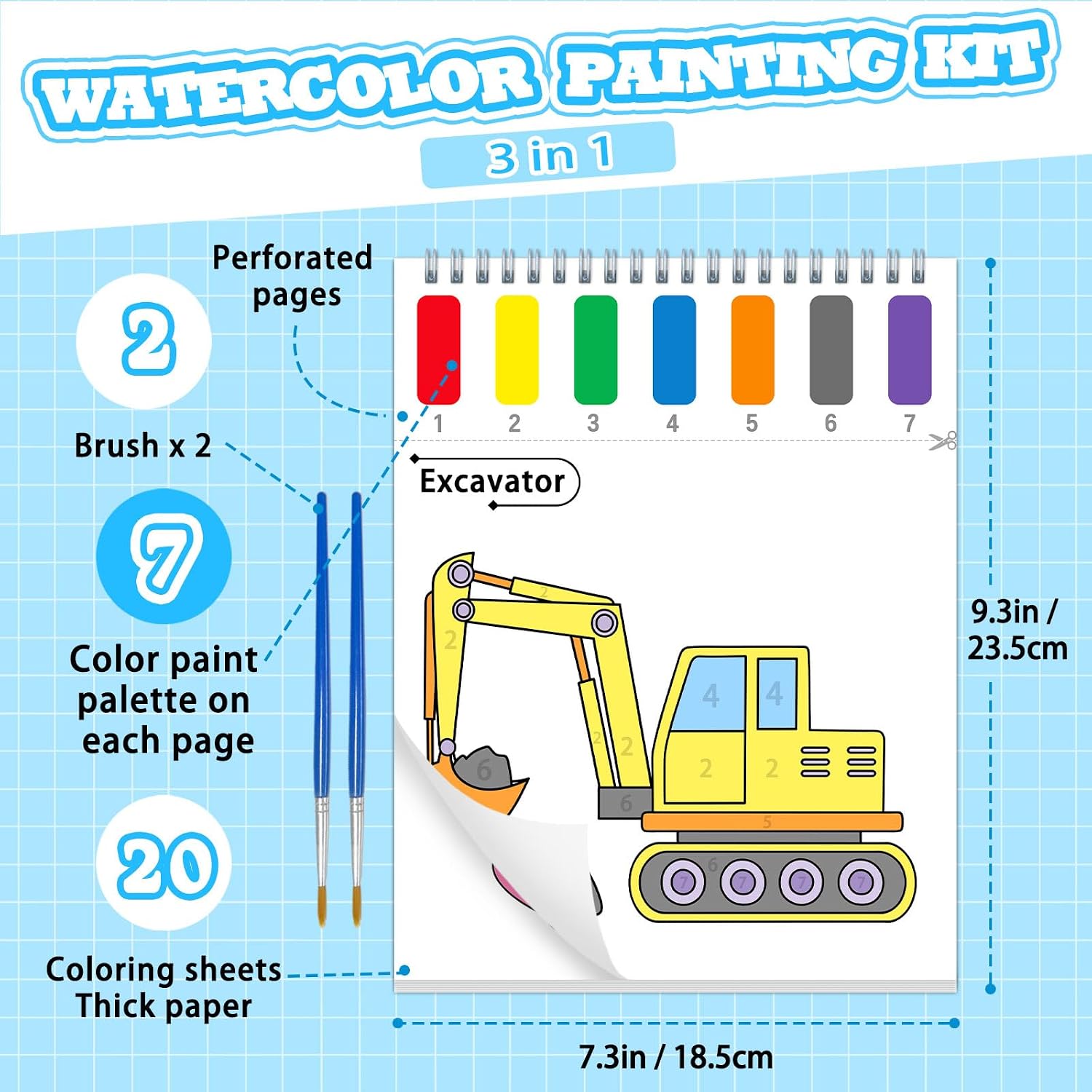 SOCOLER Paint with Water Coloring Books for Kids & Toddlers Boy-Traffic