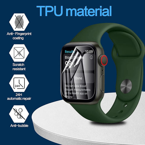 YMHML 8 Pack Screen Protector Compatible for Apple Watch 40mm SE 3 / SE 2/1 Series 6/5 / 4, [Upgrade Flexible Film] Soft HD Clear Anti-Scratch Film for iWatch Accessories