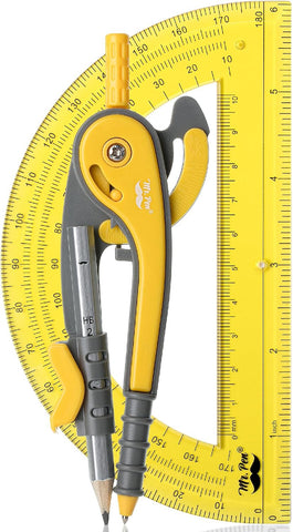 Mr. Pen- Geometry Compass and Protractor Set, 6 Inch Compass