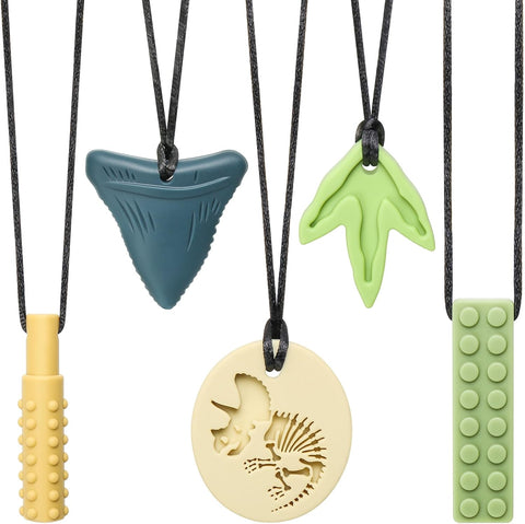 MISSLILI Sensory Chew Necklaces for Aggressive Chewers