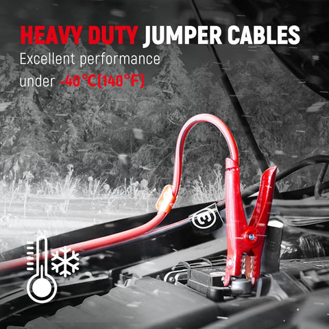 TOPDC 4 Gauge 25 Feet Heavy Duty Jumper Cables for Cars, SUVs, Trucks