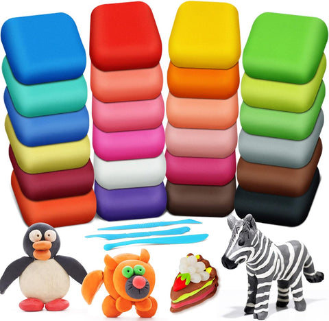 Air Dry Clay, 24 Colors Modeling Magic Clay for Kids