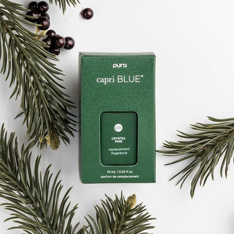 Capri Blue Pura Smart Home Plug-in Diffuser Refills – Includes 2 Capri Blue Pura Refills for Plug in Diffusers for Home - Long Lasting Luxury Scents - Crystal Pine (Pack of 2)