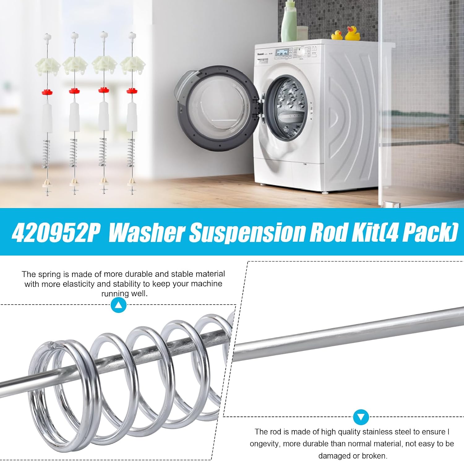 420952P Washer Support Bar Kit for Fisher & Paykel Compatible Models (4 Pack)