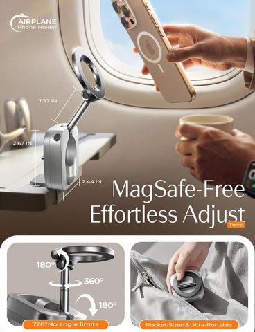 LISEN Airplane Travel Essentials Flying Airplane Phone Holder Magsafe
