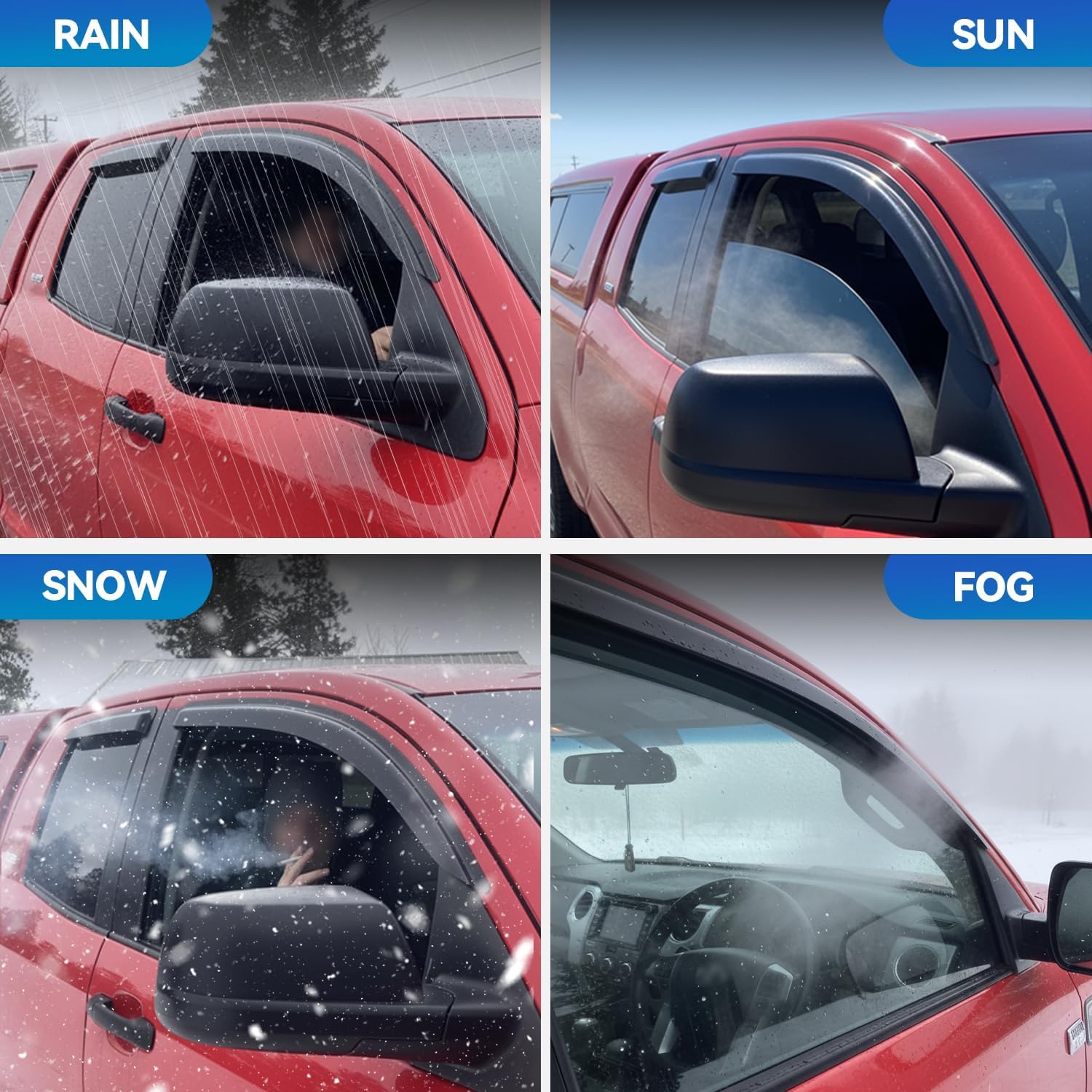 Window Visors Rain Guards for 1998 1999 2000 2001 2002 Honda Accord Sedan