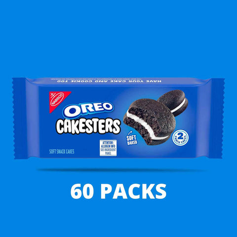 OREO Cakesters Soft Snack Cakes, 12-5 Count Packs (60 Total Snack Packs) | 2 Snack Cakes Per Pack, Individually Wrapped