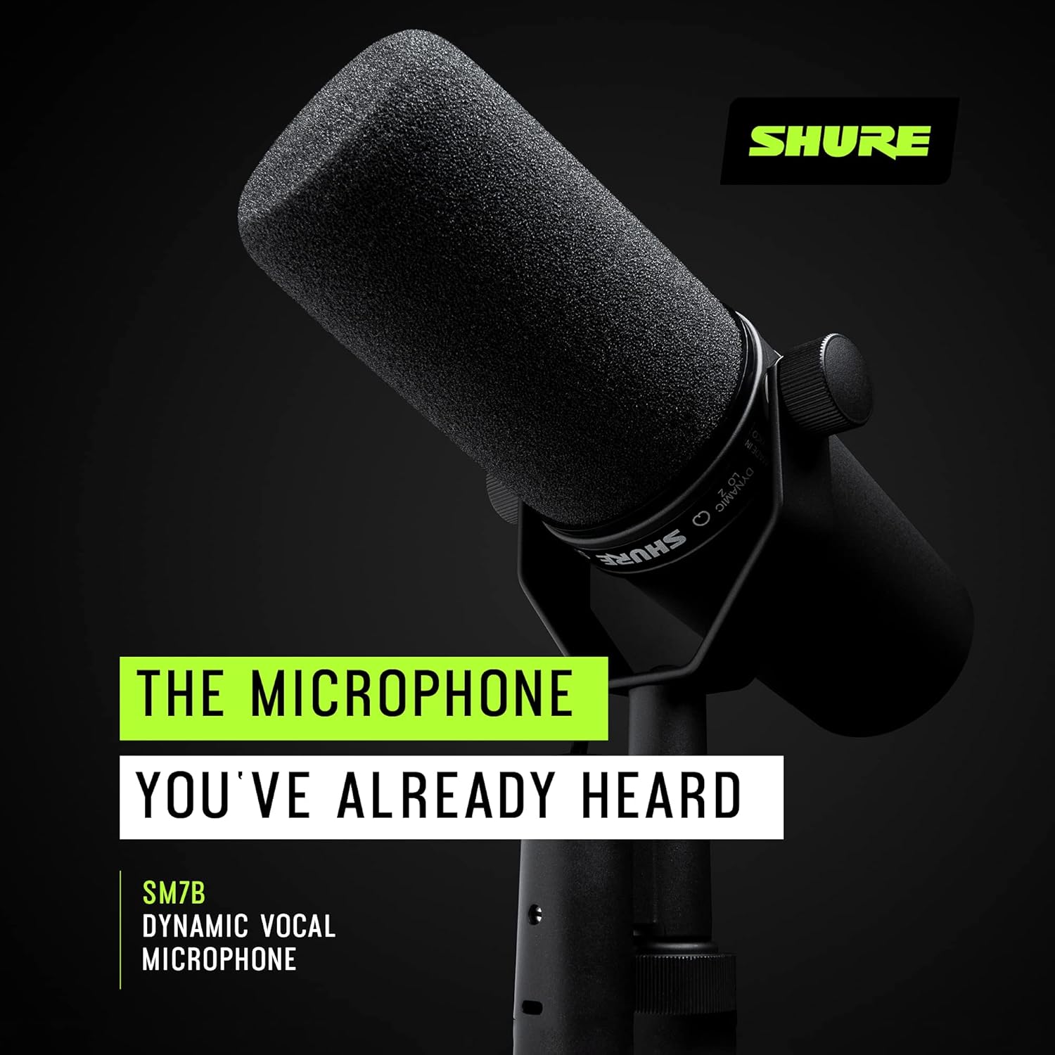 Shure SM7B Dynamic Vocal Microphone for Podcasting & Streaming