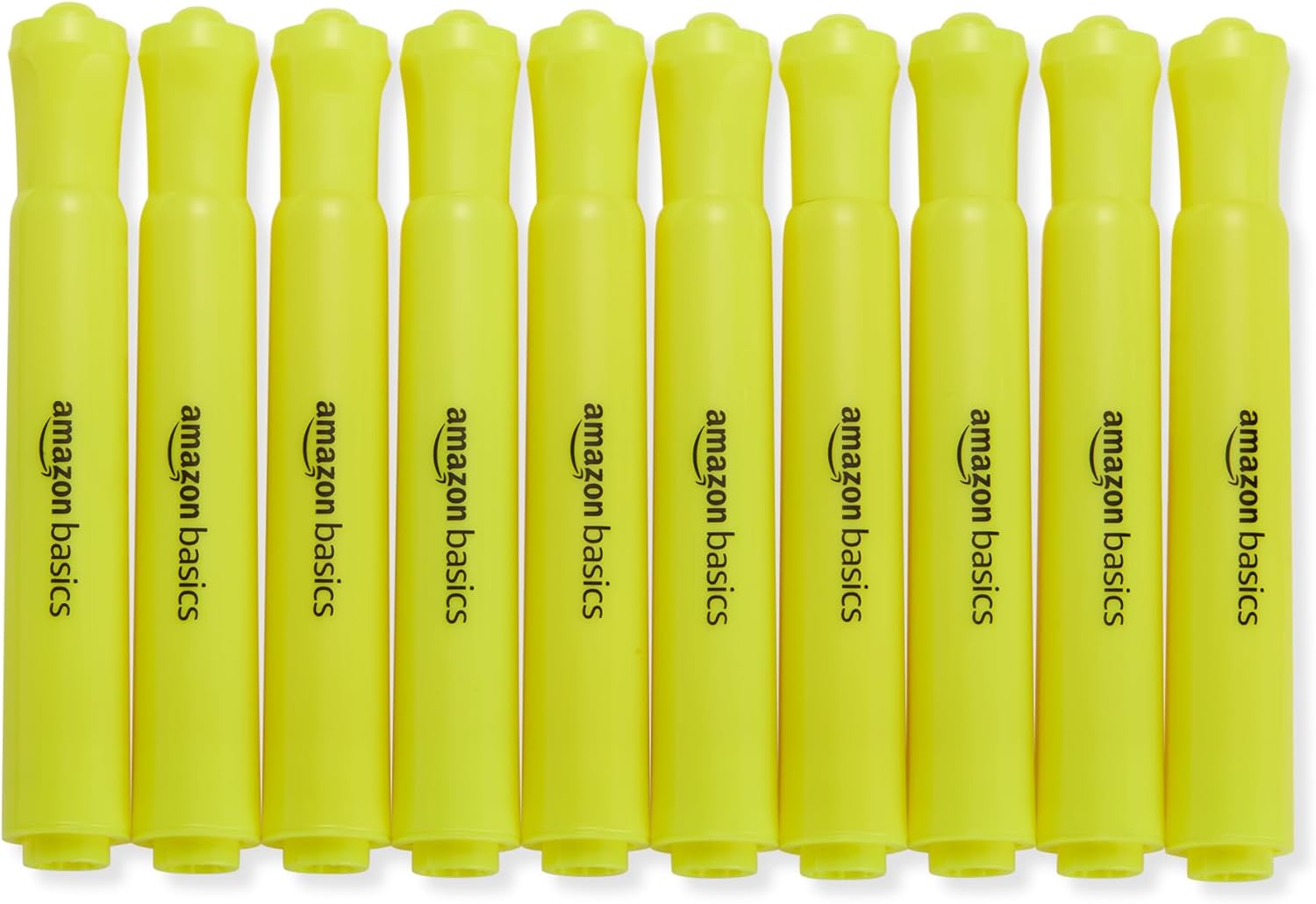 Amazon Basics Tank Style Highlighters, Chisel Tip, Bible Highlighter, Office and School Supplies, 12 Pack, Yellow