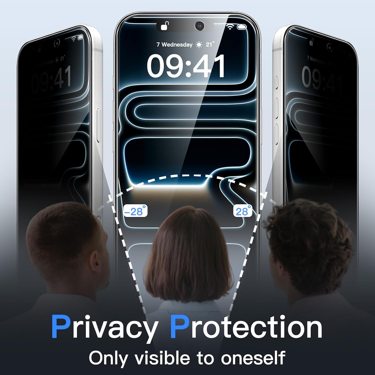 JETech Privacy Screen Protector for iPhone 17 Pro, 2+2 Pack