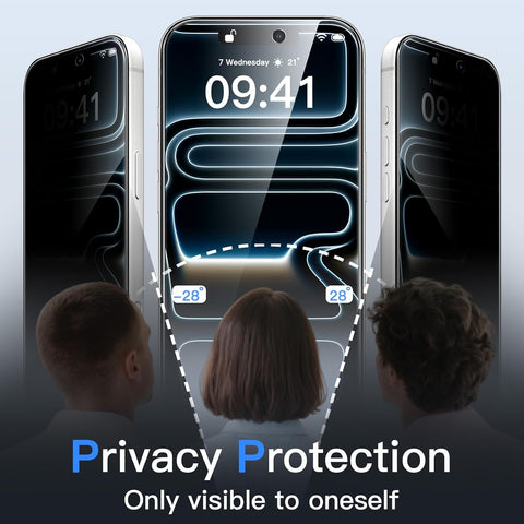 JETech Privacy Screen Protector for iPhone 17 Pro, 2+2 Pack