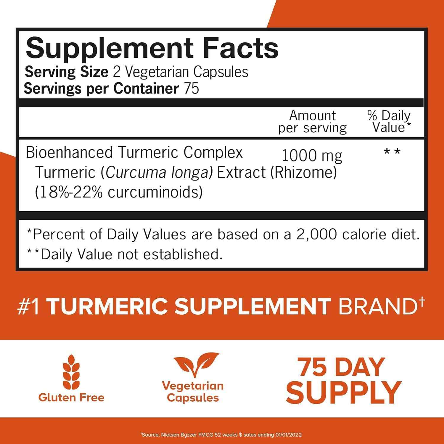 Qunol Turmeric Curcumin 1000mg, Ultra High Absorption Supplement, 150 Count | #1 Doctor Recommended form of Turmeric Curcumin, Extra Strength Capsule for Joint Support and a Healthy Inflammation Response