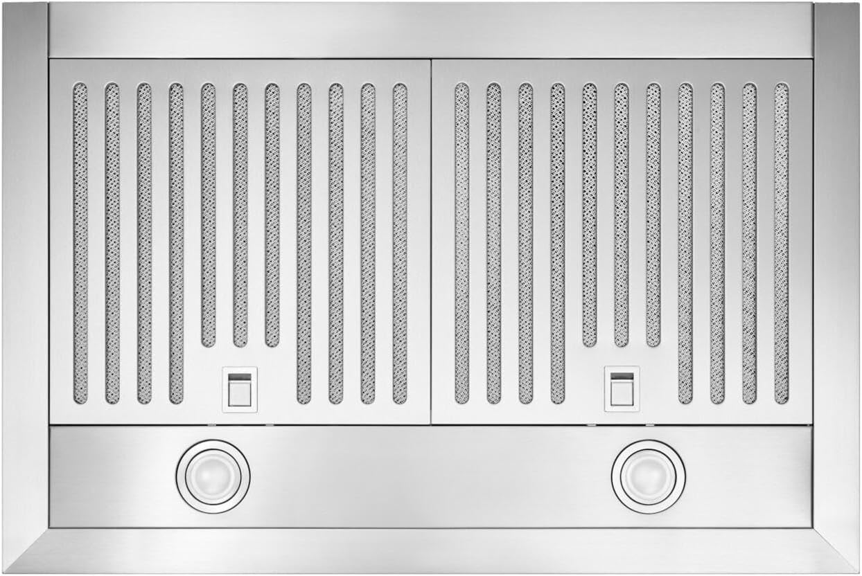 Broan-NuTone Elite 30" Pyramidal Chimney Range Hood with LED Lighting, Wall-Mount Kitchen Chimney Vent Hood, 640 Max CFM, Stainless Steel
