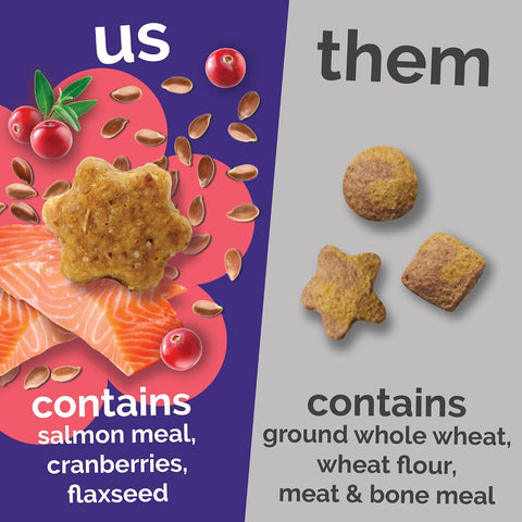 Fruitables Cat Treats, Healthy Treats for Cats, Low Calorie and Packed with Protein, Crunchy Biscuits, No Wheat, Corn or Soy, Made with Real Salmon and Cranberry, 2.5oz (Pack of 10)