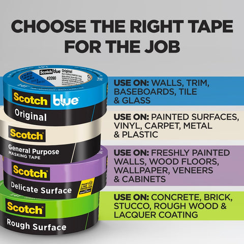 Scotch General Purpose Masking Tape, 1 Inch Wide, 1 Roll, 2050