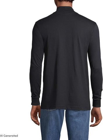 Lands' End Men's Super-T Mock Turtleneck