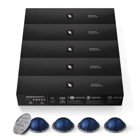 Nespresso Vertuo, Diavolitto, 50-Count Coffee Pods | Capsules Pack of 1