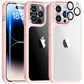 TAURI 5 in 1 for iPhone 14 Pro Case Pink, [Not-Yellowing] with 2X Screen Protector + 2X Camera Lens Protector, [Military Grade Drop Protection] Shockproof Slim Case for iPhone 14 Pro