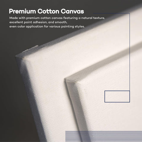 Large Canvases for Painting 36x48 Inch 2-Pack, 12.3 oz Triple Primed Acid-Free 100% Cotton Stretched Canvas, Blank Large Canvas for Oil Paint Acrylics Pouring & Wet Art Media