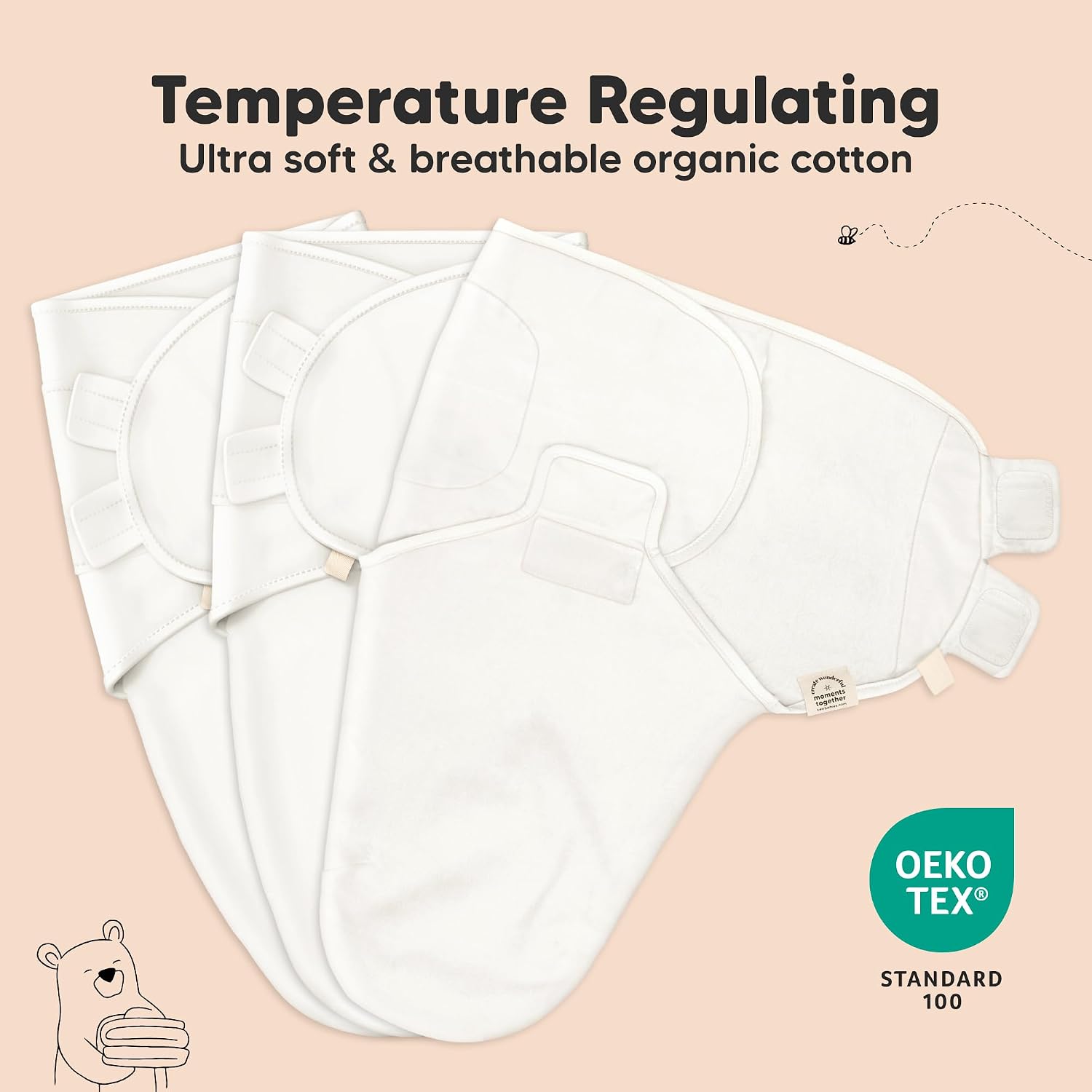 KeaBabies 3-Pack Organic Baby Swaddles for Newborns, Infant (Galaxy, 0-3M)