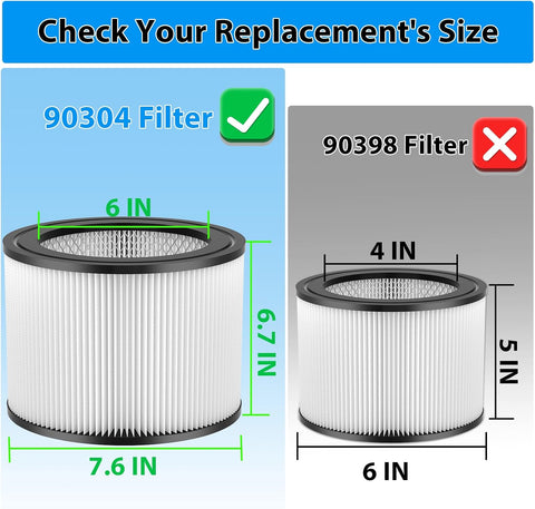 Replacement Filter Compatible with Shop-Vac 90350 90304 90333 Replacement fits most Wet/Dry Vacuum 5 Gallon and above (1)