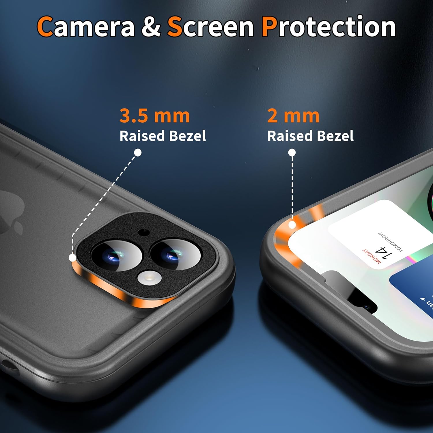 Cozycase for iPhone 14 Waterproof Case Military Heavy Duty Full Body Black