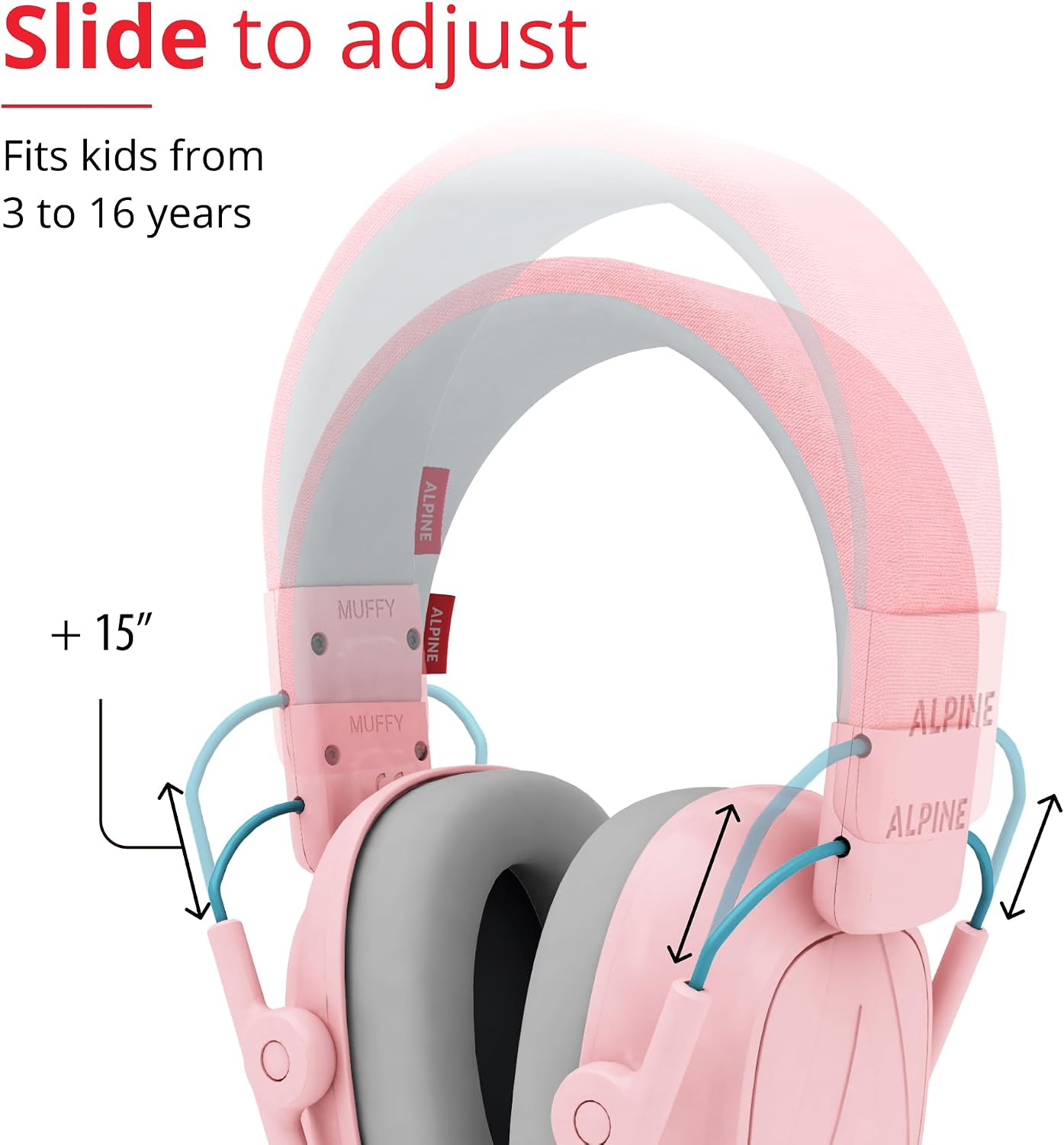 Alpine Muffy Kids Ear Muffs for Kids Ear Protection | 3-16 Years