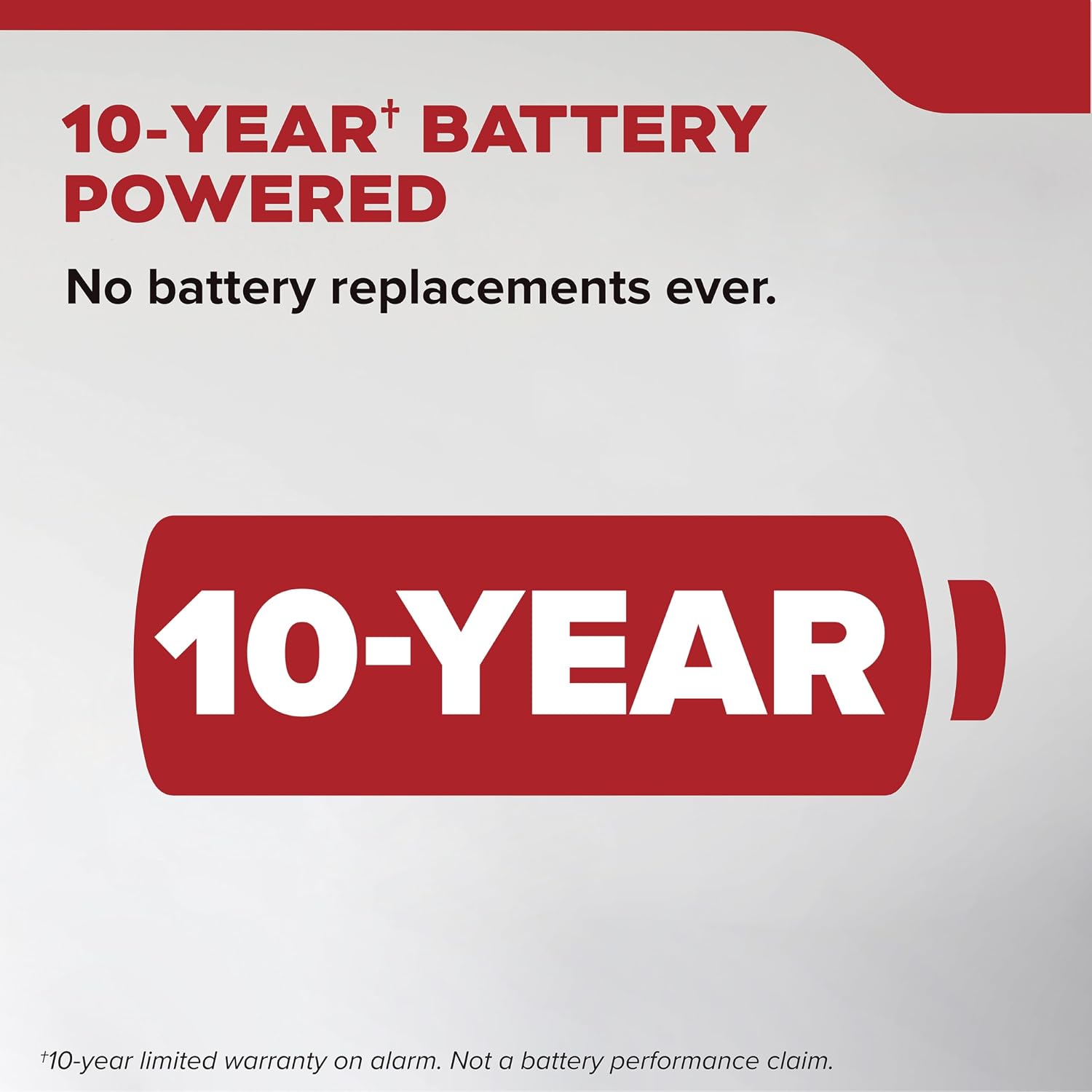Kidde Smoke Detector, 10-Year Battery Powered, LED Status Lights, 85 dB Alarm, 20SD10, 1 Pack