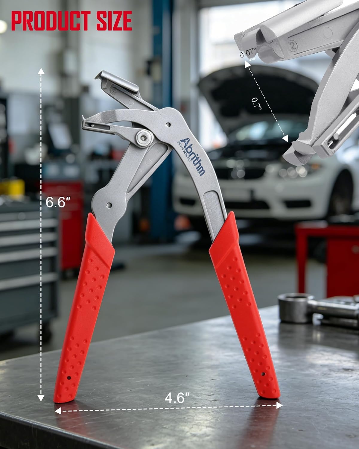 Car Clip Pliers, Panel Clip Removal Tool for Plastic Fasteners, Red