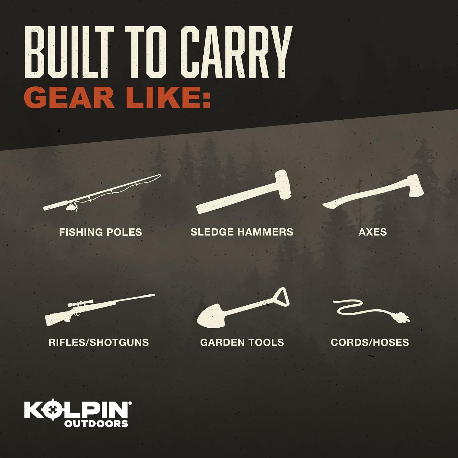 Kolpin Rhino Grip® Double – Pair | Carry two Guns, Bows, Shovels & More, Broadly Fits ATV/UTV/Truck/Trailer/ Rack Mount | Fits 5/8”–1-1/4” Bars or Flat Surfaces - 21505