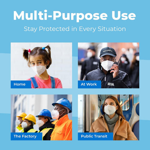 Lyka Distribution KN95 Face Masks - 50 Pack - 5 Layer Protection Breathable KN95 Face Mask with Comfortable Elastic Ear Loop