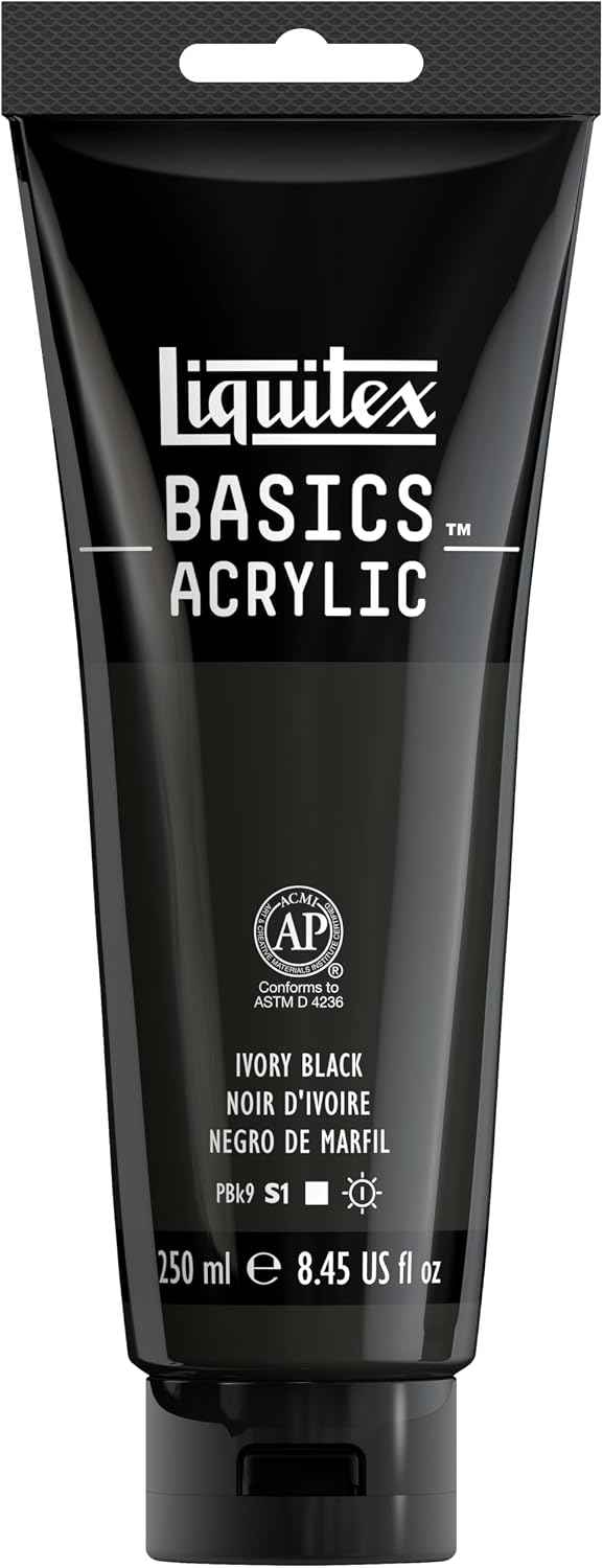 Liquitex BASICS Acrylic Paint, 8.5-oz Tube, Ivory Black