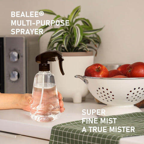 Spray Bottle 2 Pack, 16oz - Ultra Fine Mist, Plant Mister Indoor, Funnel